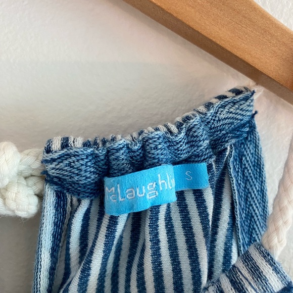 Navy and white vertical stripe J. McLaughlin dress - Picture 2 of 5